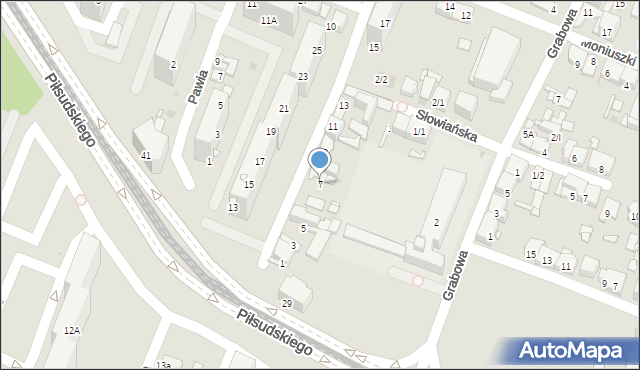 Sosnowiec, Dziewicza, 7, mapa Sosnowca