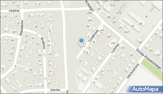 Sosnowiec, Działkowa, 7, mapa Sosnowca