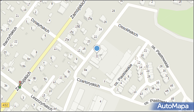 Środa Wielkopolska, Działyńskich, 11, mapa Środa Wielkopolska