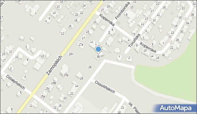 Środa Wielkopolska, Działyńskich, 30, mapa Środa Wielkopolska