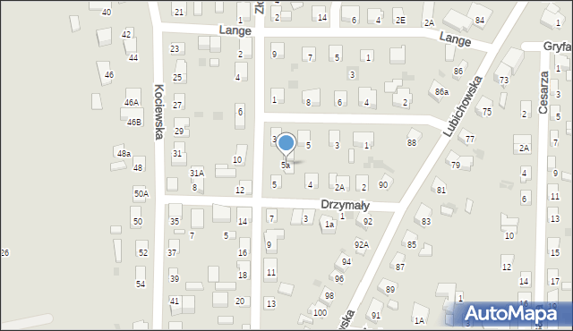 Starogard Gdański, Dzierżonia Jana, ks., 5a, mapa Starogard Gdański