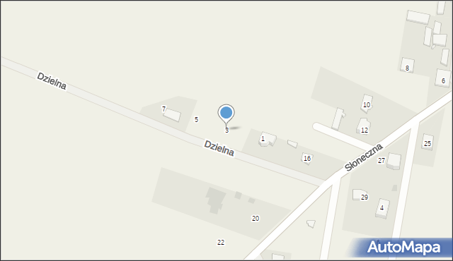 Stary Kraszew, Dzielna, 3, mapa Stary Kraszew