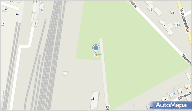 Strzelin, Działkowa, 16, mapa Strzelin