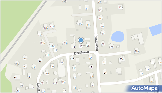 Swarożyn, Działkowa, 15, mapa Swarożyn