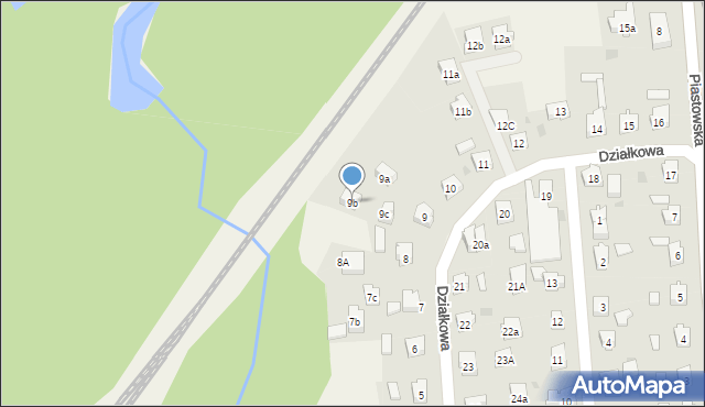 Swarożyn, Działkowa, 9b, mapa Swarożyn