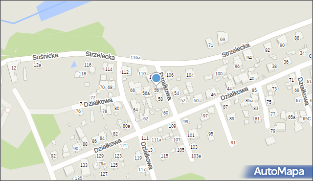 Swarzędz, Działkowa, 56, mapa Swarzędz