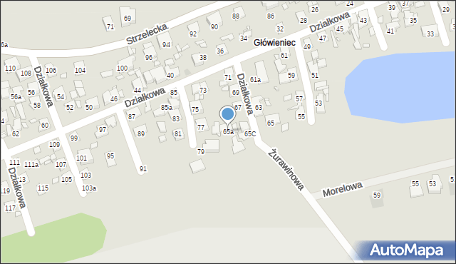 Swarzędz, Działkowa, 65a, mapa Swarzędz