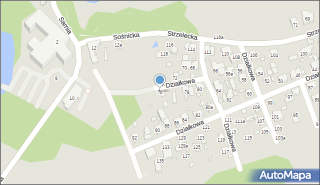 Swarzędz, Działkowa, 76, mapa Swarzędz