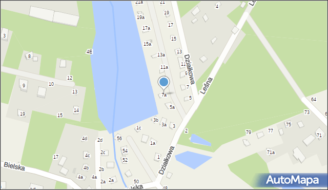 Szczawin, Działkowa, 7a, mapa Szczawin