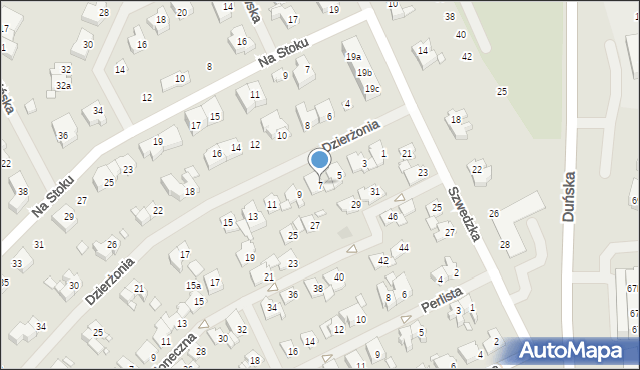 Szczecin, Dzierżonia Jana, ks., 7, mapa Szczecina