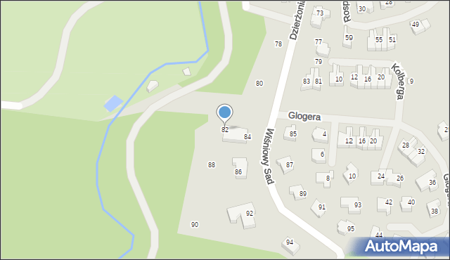 Szczecin, Dzierżonia Jana, ks., 82, mapa Szczecina