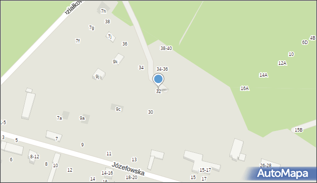 Tomaszów Mazowiecki, Działkowa, 32, mapa Tomaszów Mazowiecki