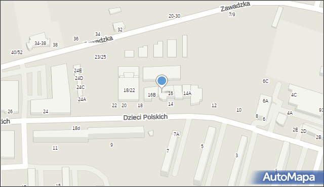Tomaszów Mazowiecki, Dzieci Polskich, 16A, mapa Tomaszów Mazowiecki