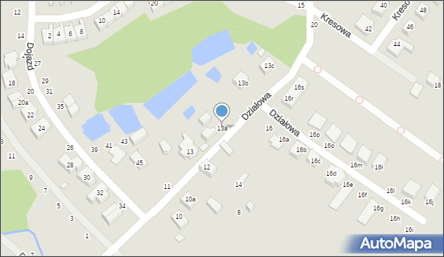 Toruń, Działowa, 13a, mapa Torunia