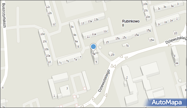 Toruń, Dziewulskiego Władysława, 5a, mapa Torunia