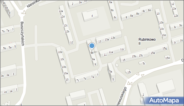 Toruń, Dziewulskiego Władysława, 9b, mapa Torunia