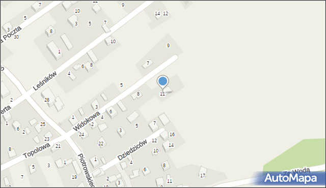 Ujsoły, Dziedziców, 11, mapa Ujsoły