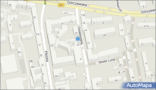 Warszawa, Działdowska, 11, mapa Warszawy