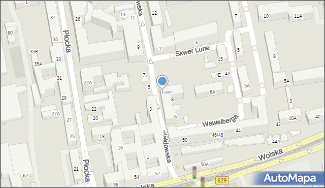 Warszawa, Działdowska, 3u, mapa Warszawy