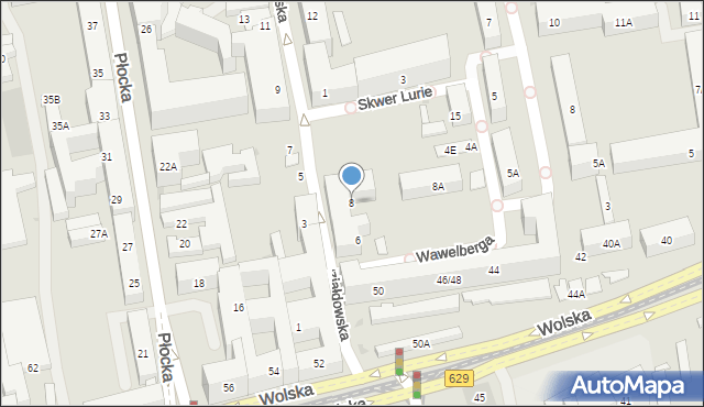 Warszawa, Działdowska, 8, mapa Warszawy