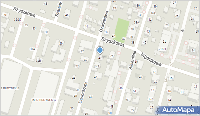 Warszawa, Dzwonkowa, 41A, mapa Warszawy