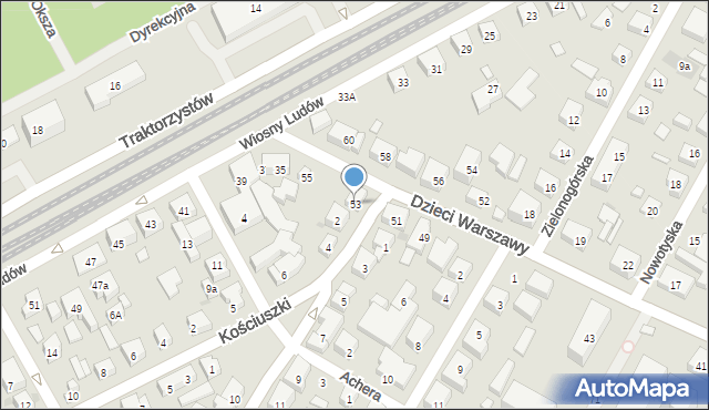 Warszawa, Dzieci Warszawy, 53, mapa Warszawy