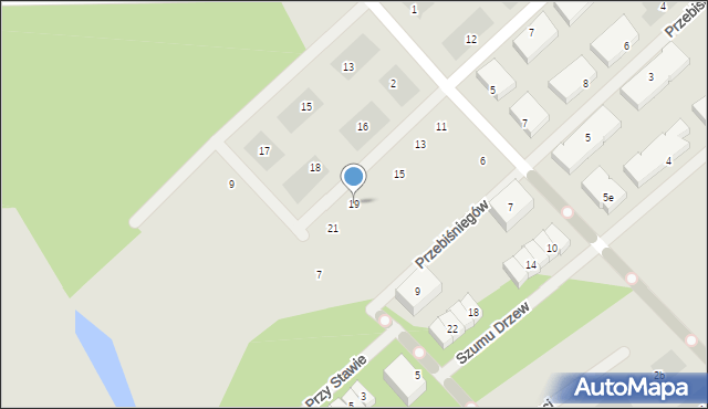 Warszawa, Dzikich Jabłoni, 19, mapa Warszawy