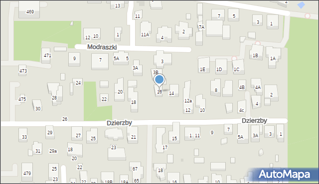Warszawa, Dzierzby, 16, mapa Warszawy