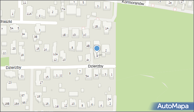Warszawa, Dzierzby, 4, mapa Warszawy