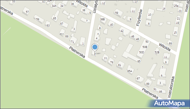 Warszawa, Działyńczyków, 2, mapa Warszawy