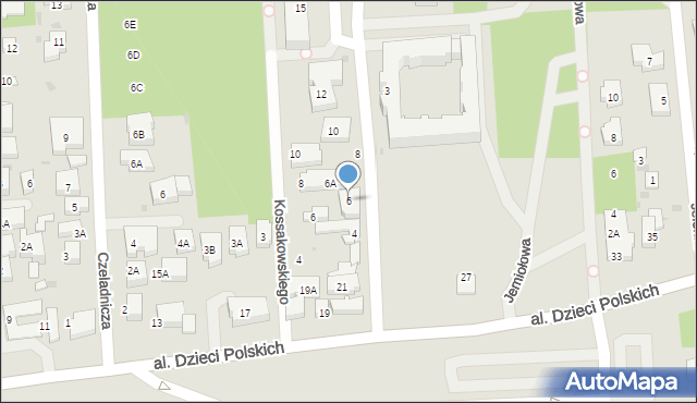 Warszawa, Dzięcieliny, 6, mapa Warszawy