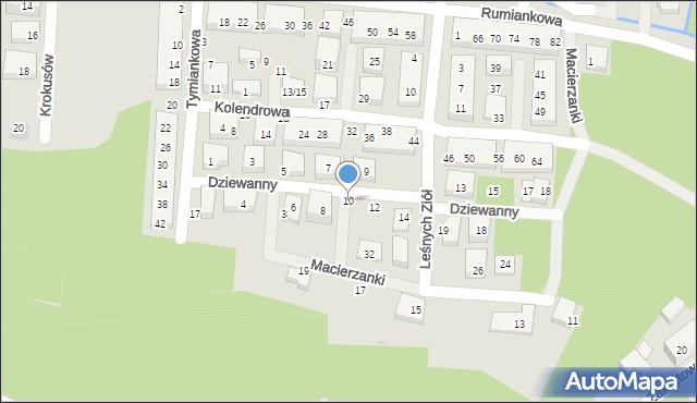 Warszawa, Dziewanny, 10, mapa Warszawy