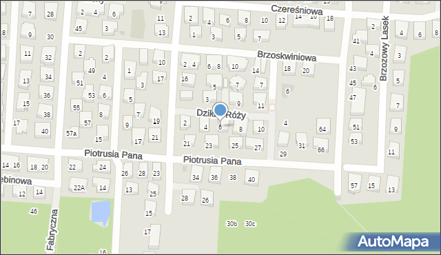 Warszawa, Dzikiej Róży, 6, mapa Warszawy