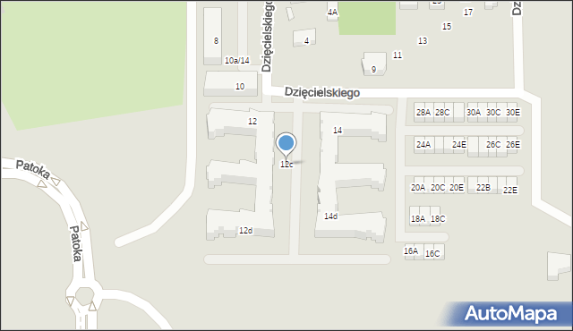 Wejherowo, Dzięcielskiego Kazimierza, 12c, mapa Wejherowo