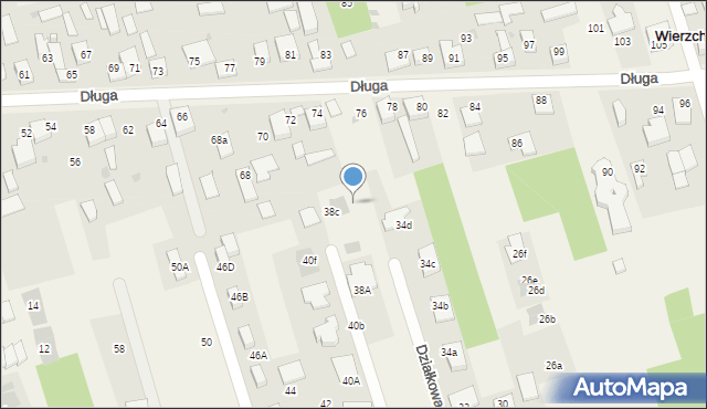 Wierzchowisko, Działkowa, 38d, mapa Wierzchowisko