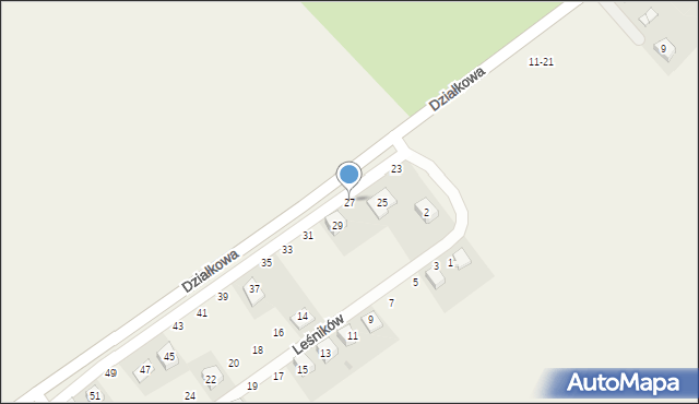 Wierzonka, Działkowa, 27, mapa Wierzonka