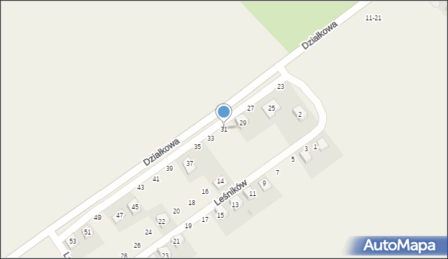 Wierzonka, Działkowa, 31, mapa Wierzonka