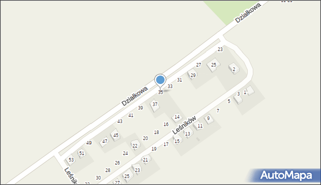 Wierzonka, Działkowa, 35, mapa Wierzonka
