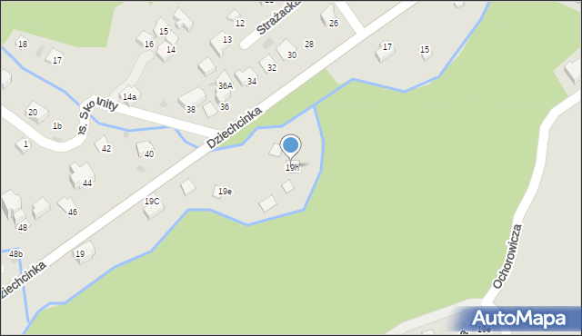 Wisła, Dziechcinka, 19h, mapa Wisła