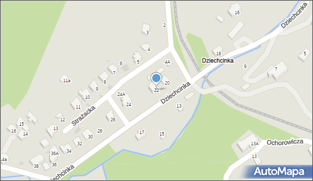 Wisła, Dziechcinka, 22, mapa Wisła