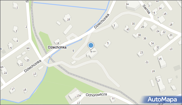 Wisła, Dziechcinka, 7, mapa Wisła