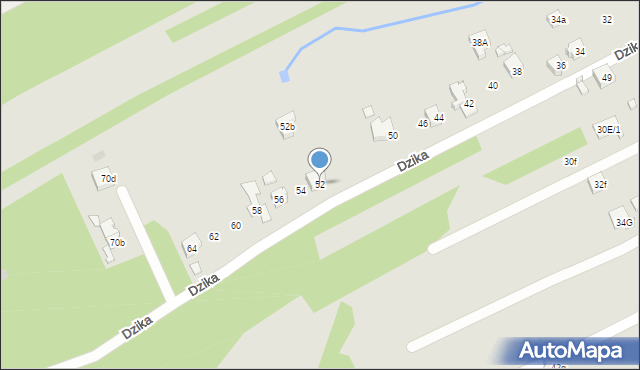 Wodzisław Śląski, Dzika Adama, 52, mapa Wodzisławia Śląskiego