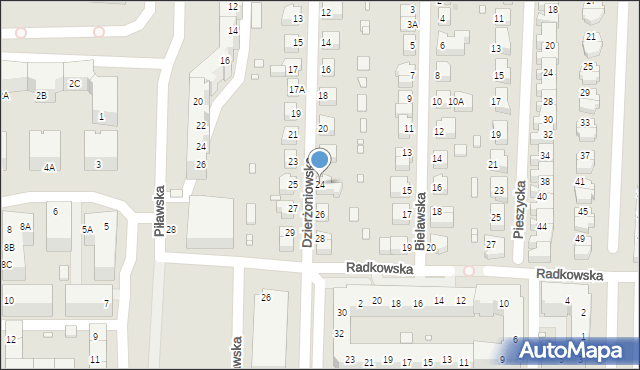 Wrocław, Dzierżoniowska, 24, mapa Wrocławia