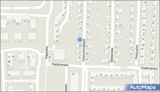 Wrocław, Dzierżoniowska, 25, mapa Wrocławia