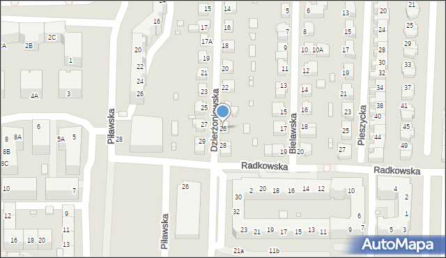 Wrocław, Dzierżoniowska, 26, mapa Wrocławia