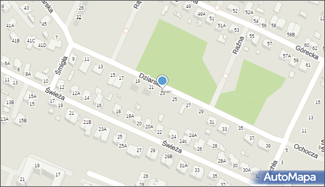Wrocław, Dziarska, 23, mapa Wrocławia