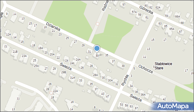 Wrocław, Dziarska, 33, mapa Wrocławia