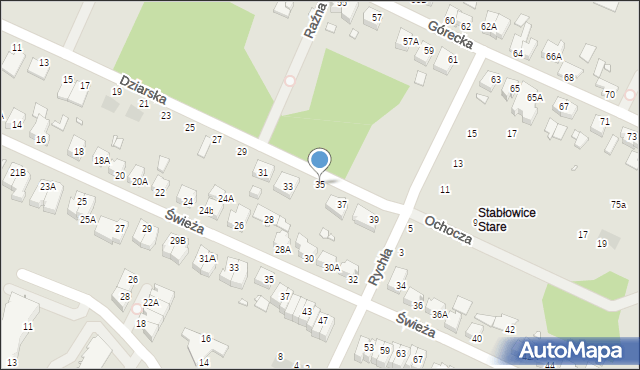 Wrocław, Dziarska, 35, mapa Wrocławia