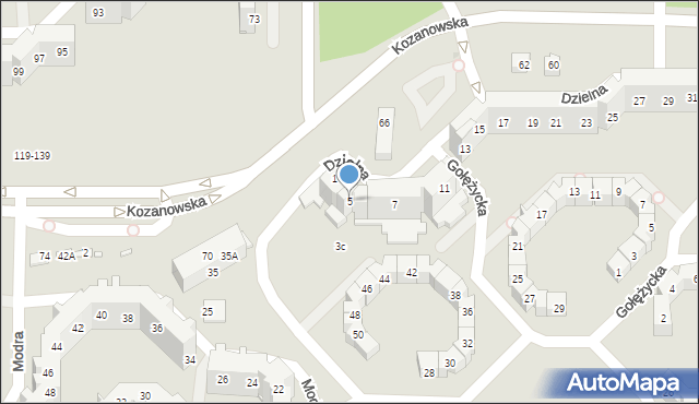 Wrocław, Dzielna, 5, mapa Wrocławia