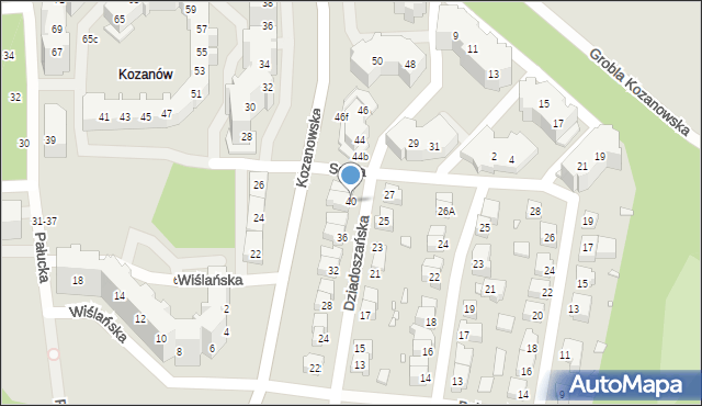 Wrocław, Dziadoszańska, 40, mapa Wrocławia